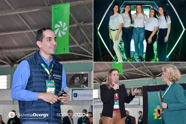 Representantes do Sistema Ocergs no ImpactaCoop, realizado pela Cotriel, em Espumoso.