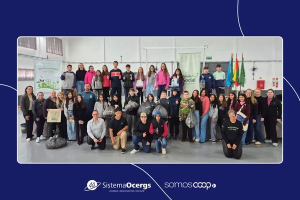 Cooperativismo leva sustentabilidade a escolas gaúchas.