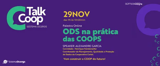 Inscrições abertas para o TalkCoop de novembro