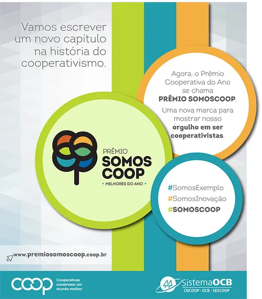 Abertas as inscrições ao Prêmio SOMOSCOOP – Melhores do Ano