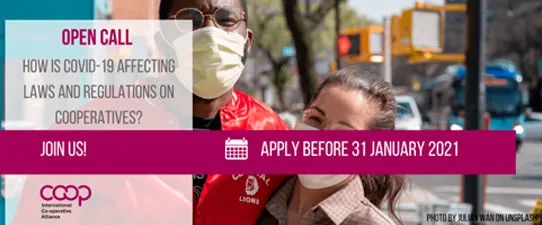 Chamada aberta da ACI - Como a COVID-19 está afetando as leis e regulamentos sobre cooperativas?