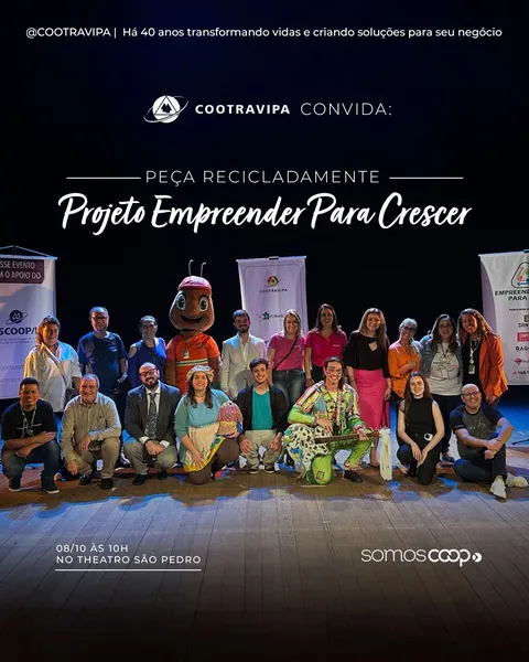 Projeto Empreender para Crescer leva mais de 600 crianças da rede municipal de ensino ao Teatro São Pedro