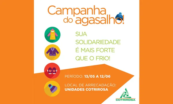 Cotrirosa realiza Campanha do Agasalho