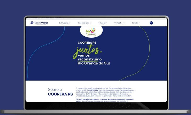 Coopera RS lança página para centralizar informações de doações