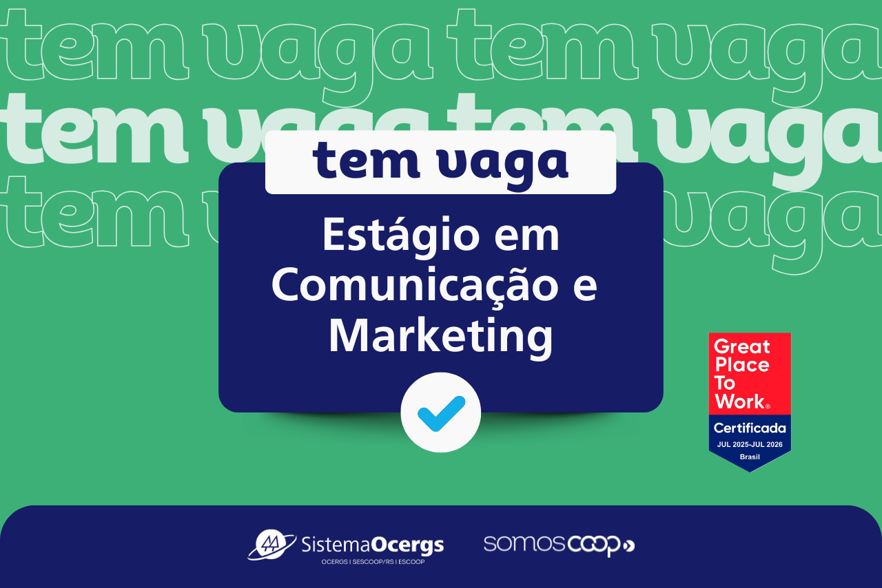 Vem estagiar no Sistema Ocergs: oportunidade aberta para a área de Comunicação e Marketing