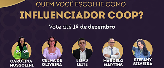 Influenciadores Coop: voto popular pode ser feito até dia 1º de dezembro