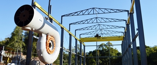 Primeiro conjunto de turbina chega à obra da PCH sede II Centenária