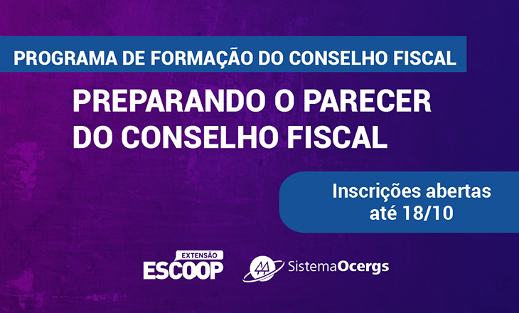 Inscrições abertas para Programa de Formação do Conselho Fiscal