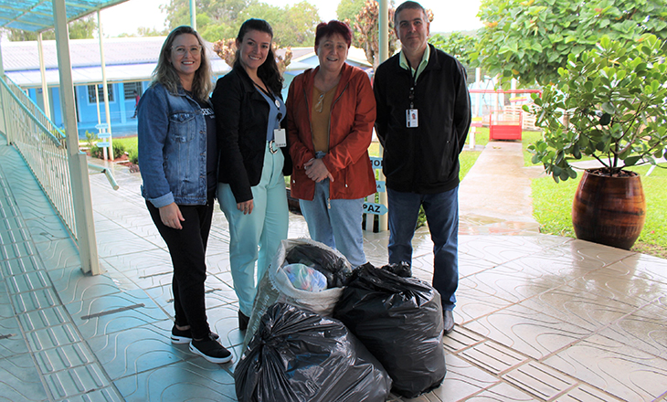 Certaja Energia entrega 30,4 kg de tampinhas para a APAE Taquari