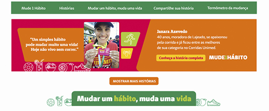 Unimed VTRP lança site com histórias inspiradoras de mudanças de hábitos